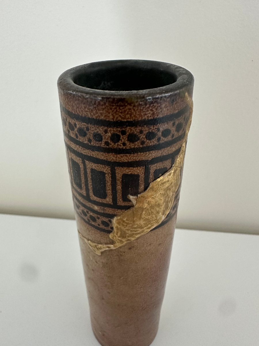 Cylindrical Vase By Henri Simmen (1880-1963)-photo-3
