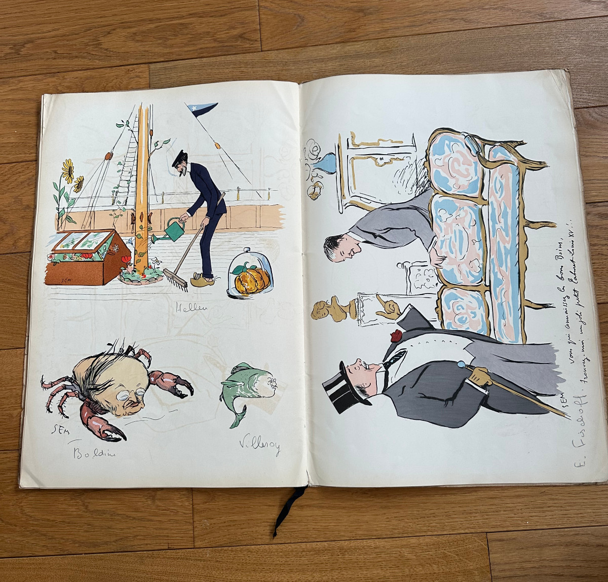 Album Georges Goursat Dit Sem. Sem à La Mer Deauville, Illustrations Color Plates-photo-3
