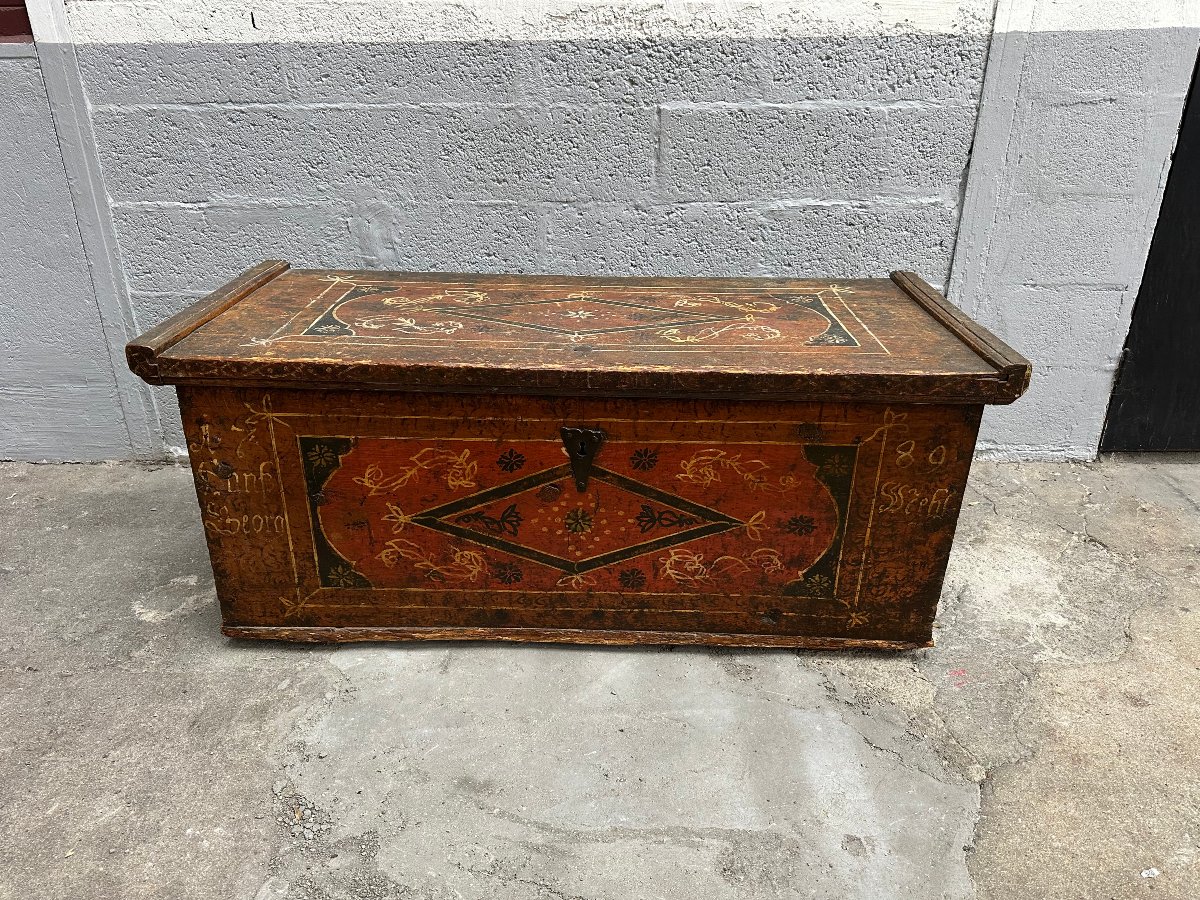 Coffre de mariage alsacien 1789