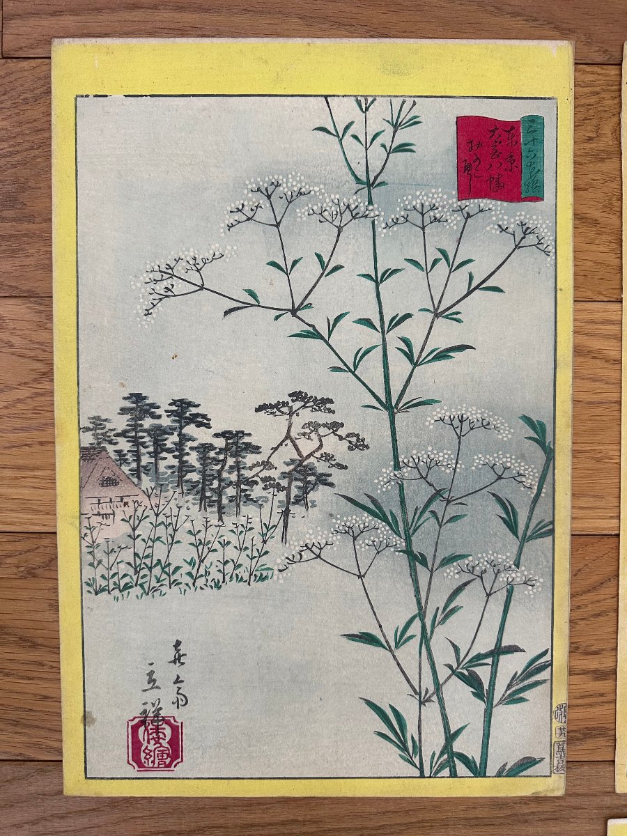 Utagawa Hiroshige Ii, 7 Prints Of Flowers, Plants, And Landscapes-photo-1