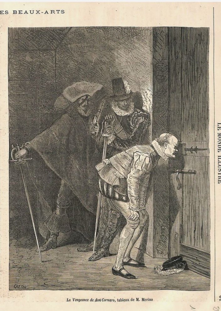   La vengeance du seigneur Cornaro ou le mari jaloux . Ignacio Merino, Pérou. 1869 -photo-3