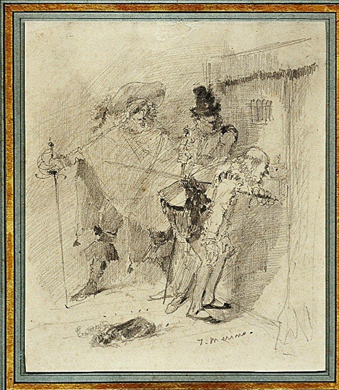   La vengeance du seigneur Cornaro ou le mari jaloux . Ignacio Merino, Pérou. 1869 