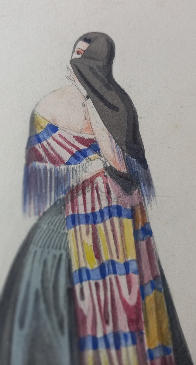 Tapada De Lima To The Manila Shawl. Peru. Gustave Rabel 1848-photo-3