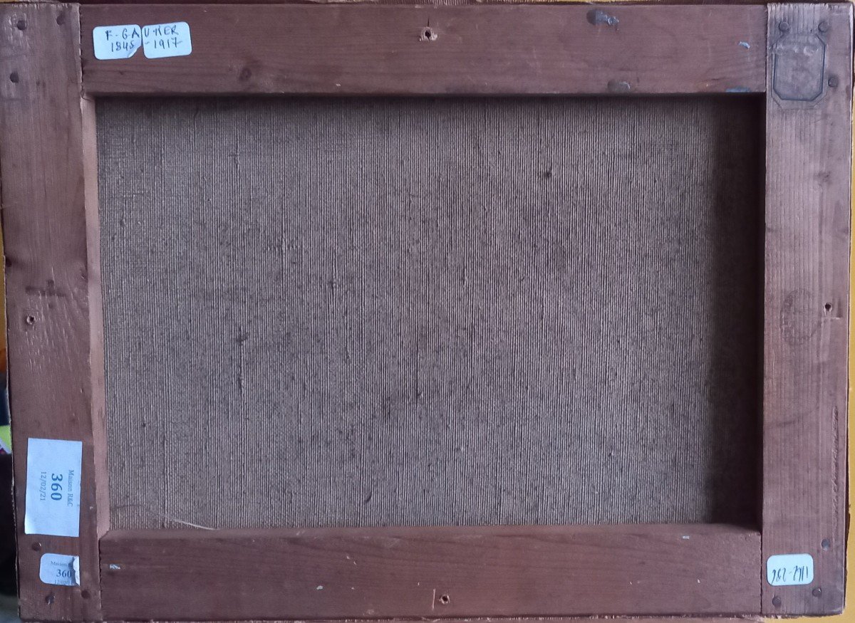 Port en Méditerranée.  François Gautier, école Provençale. -photo-4