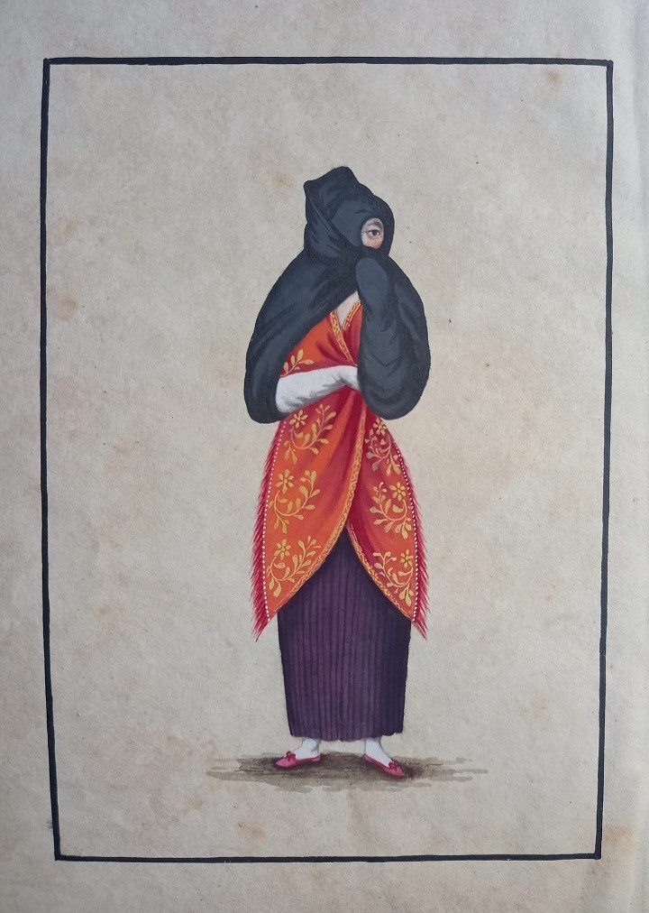 Album de six "Tapadas". Francisco Javier Cortés (attribuées). Lima, Pérou,  circa 1827.-photo-2