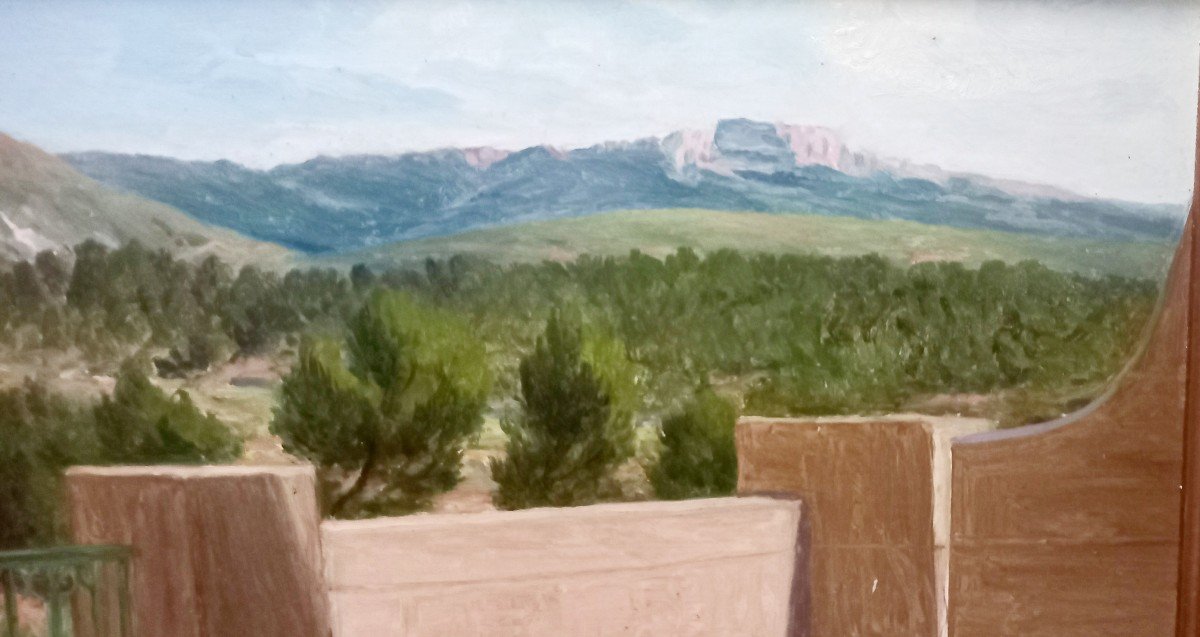 Vue de La Sainte Victoire depuis  l'atelier du Peintre. François Gautier.-photo-2