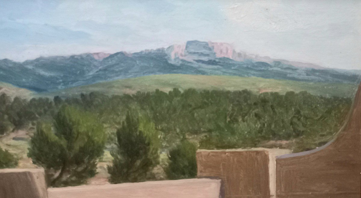 Vue de La Sainte Victoire depuis  l'atelier du Peintre. François Gautier.-photo-3