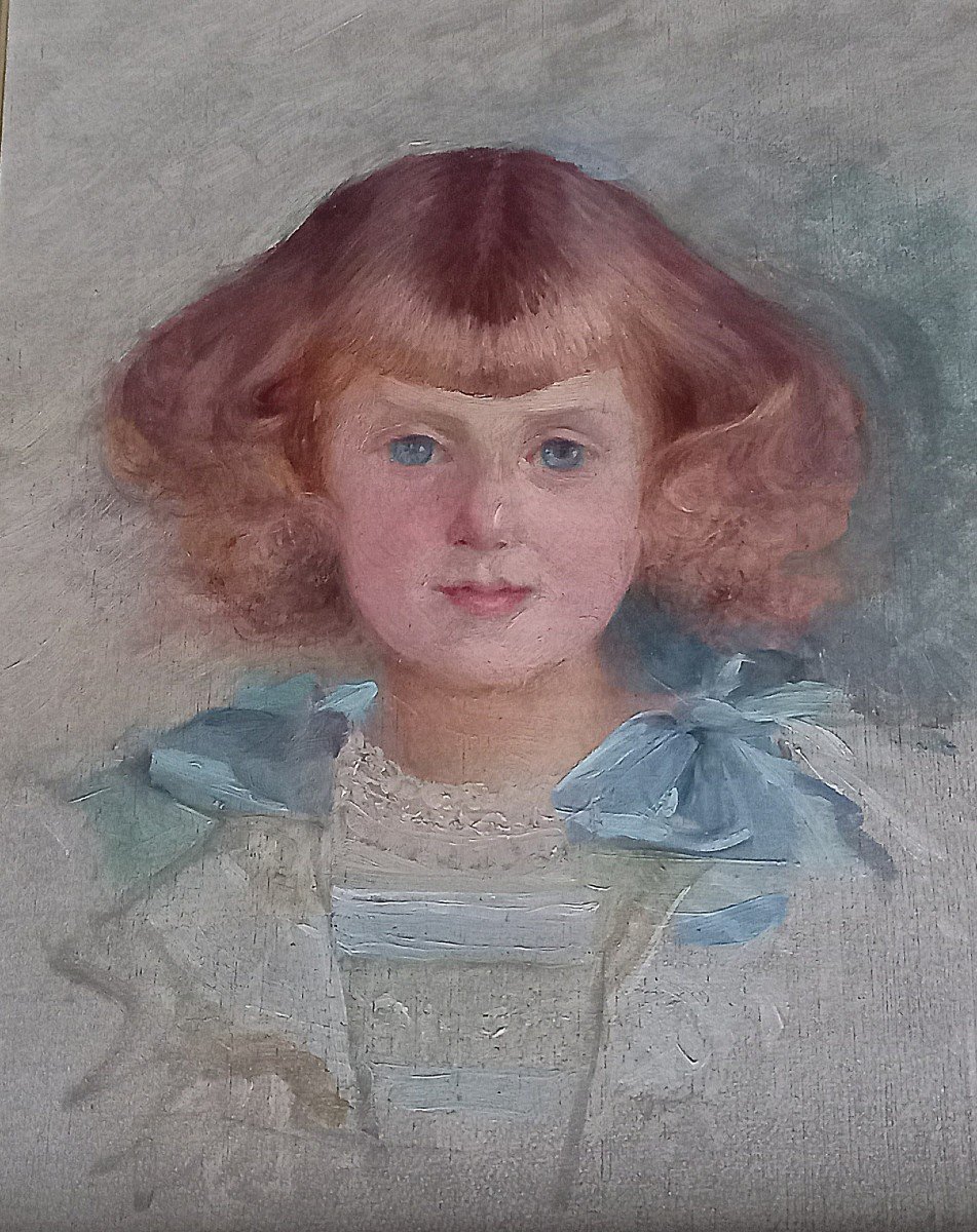 Portrait Of A Little Girl, French School. 