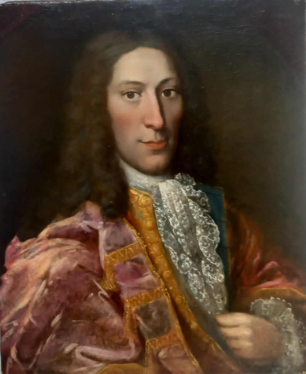 Portrait d'homme, d'époque Louis XIV. 18ème siècle.-photo-2