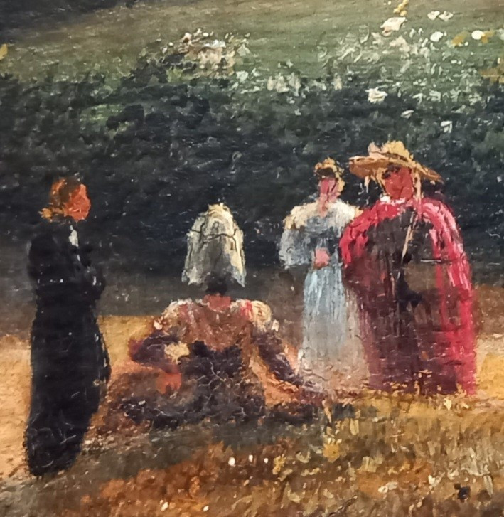 Landscape In Normandy. Romantic School 1830.-photo-2