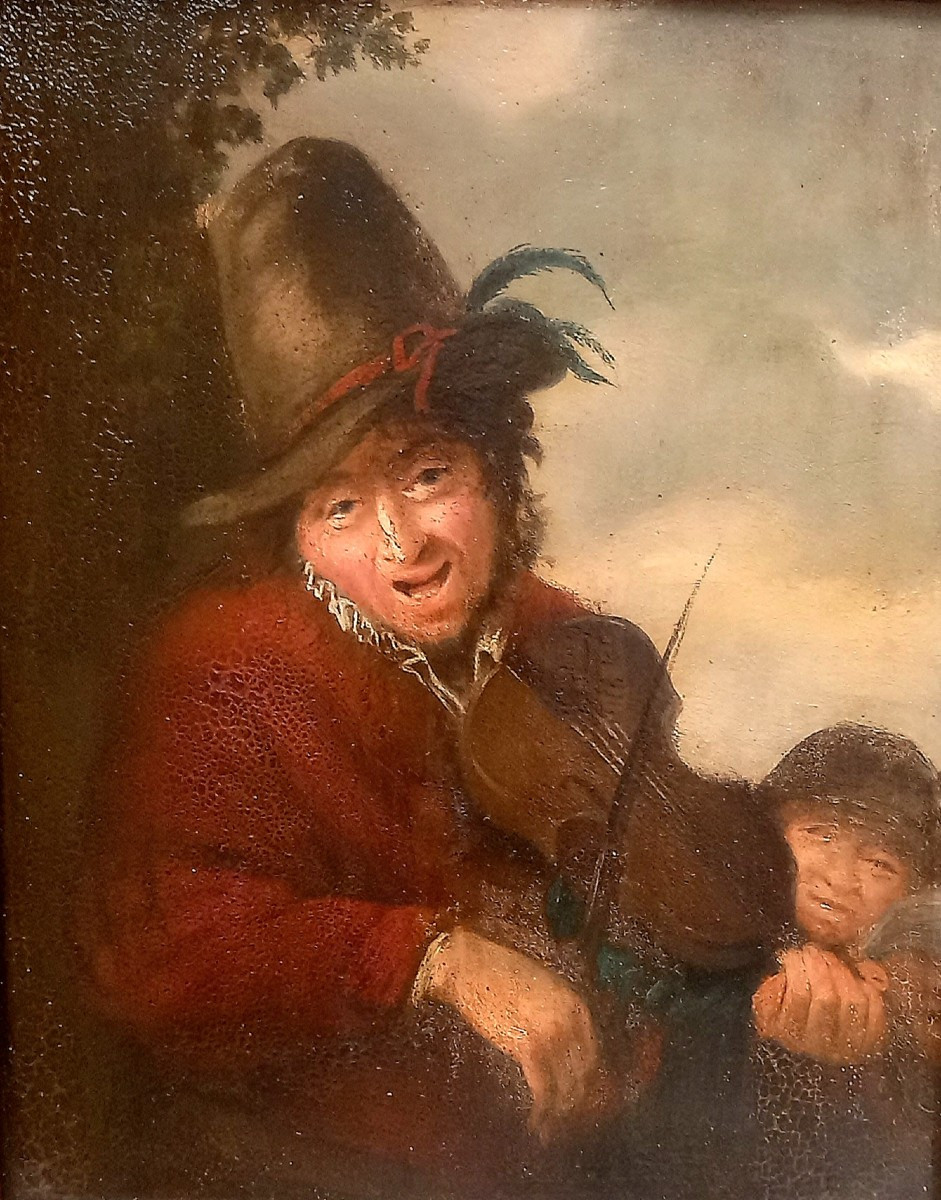 Violin Player. 19th Century Flemish School. 