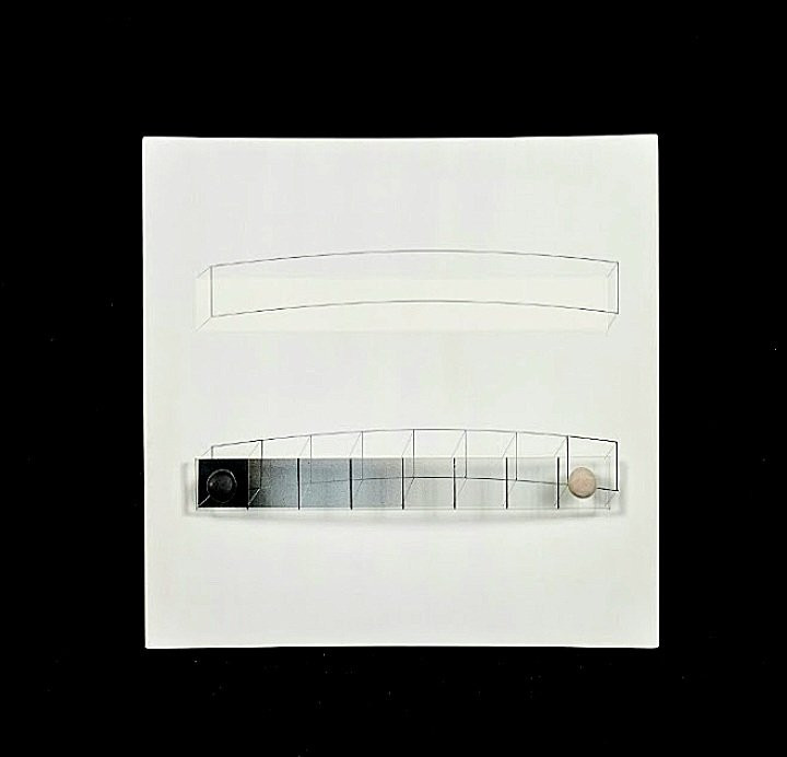 Haruhiko Sunagawa. 2001. Paire de sculpture-volume. Projection Sur Le Concave A, et C-1. -photo-3