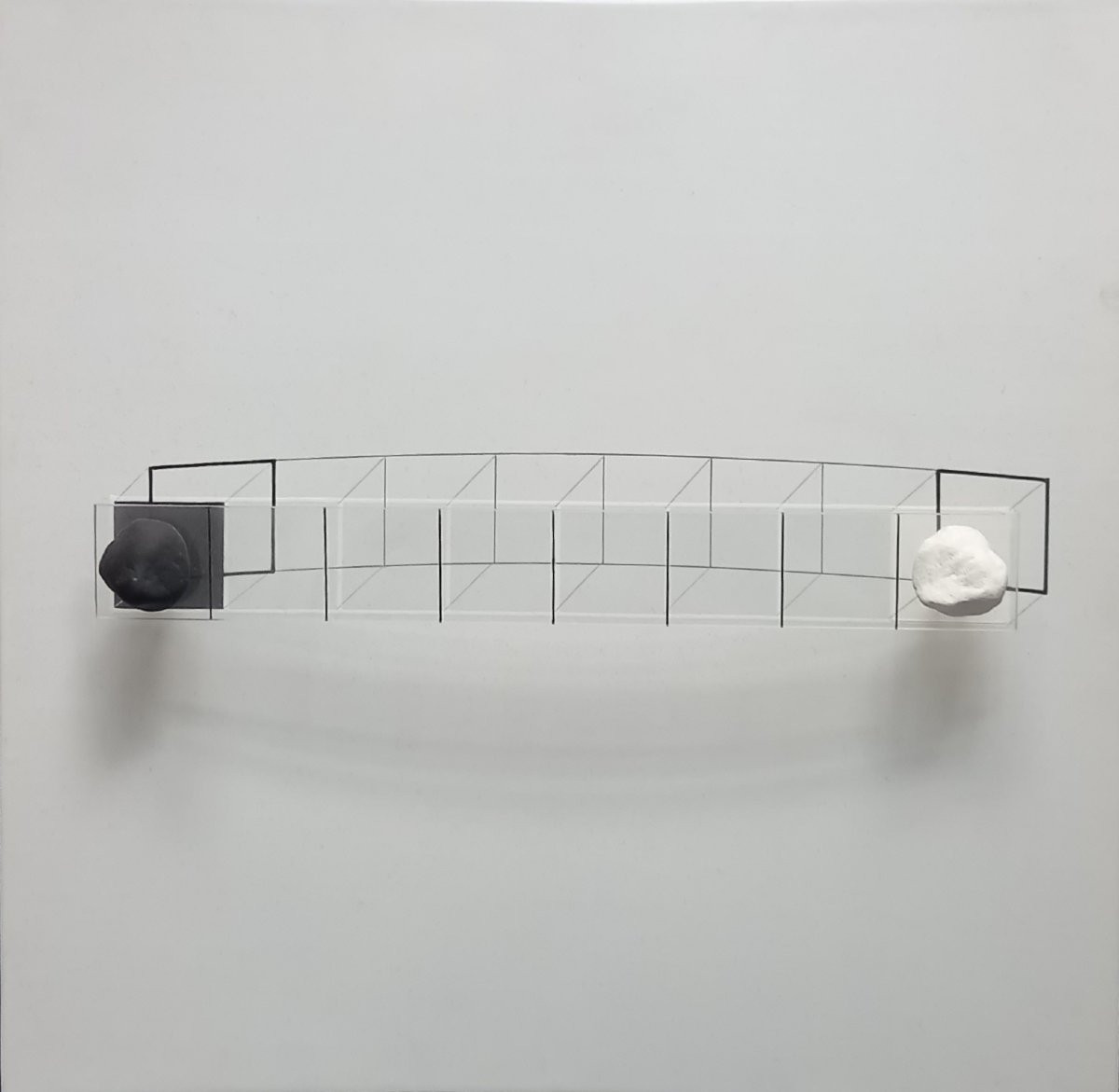 Haruhiko Sunagawa. 2001. Paire de sculpture-volume. Projection Sur Le Concave A, et C-1. -photo-5