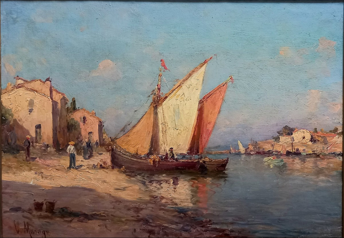 Port Of Martigues. Vincent Manago (1880-1936).