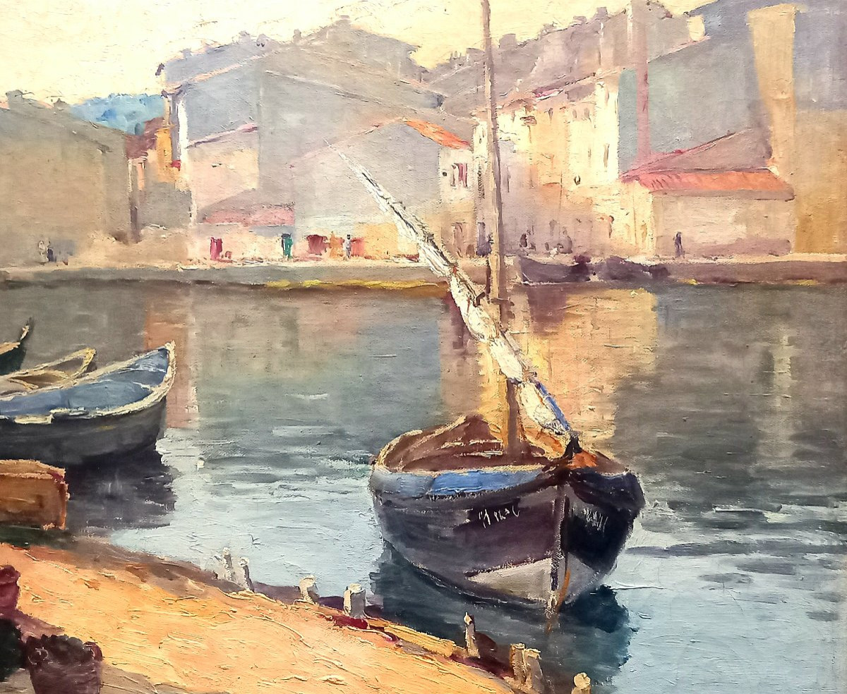 Sea Urchin Trillers At The Port Of Martigues. édouard Ducros. 1912.-photo-4
