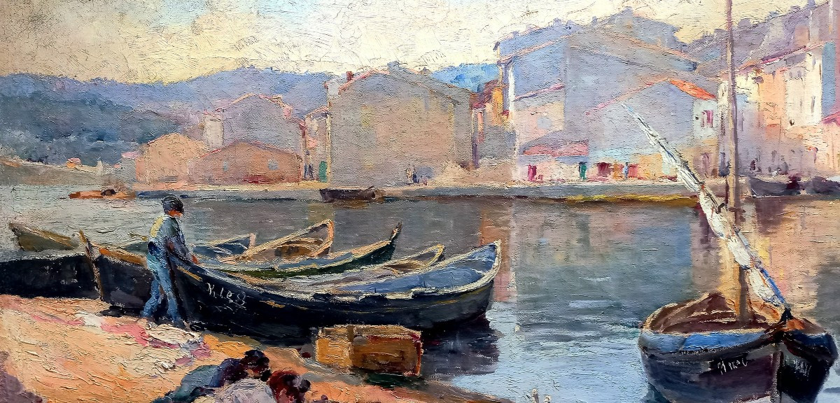 Sea Urchin Trillers At The Port Of Martigues. édouard Ducros. 1912.-photo-3