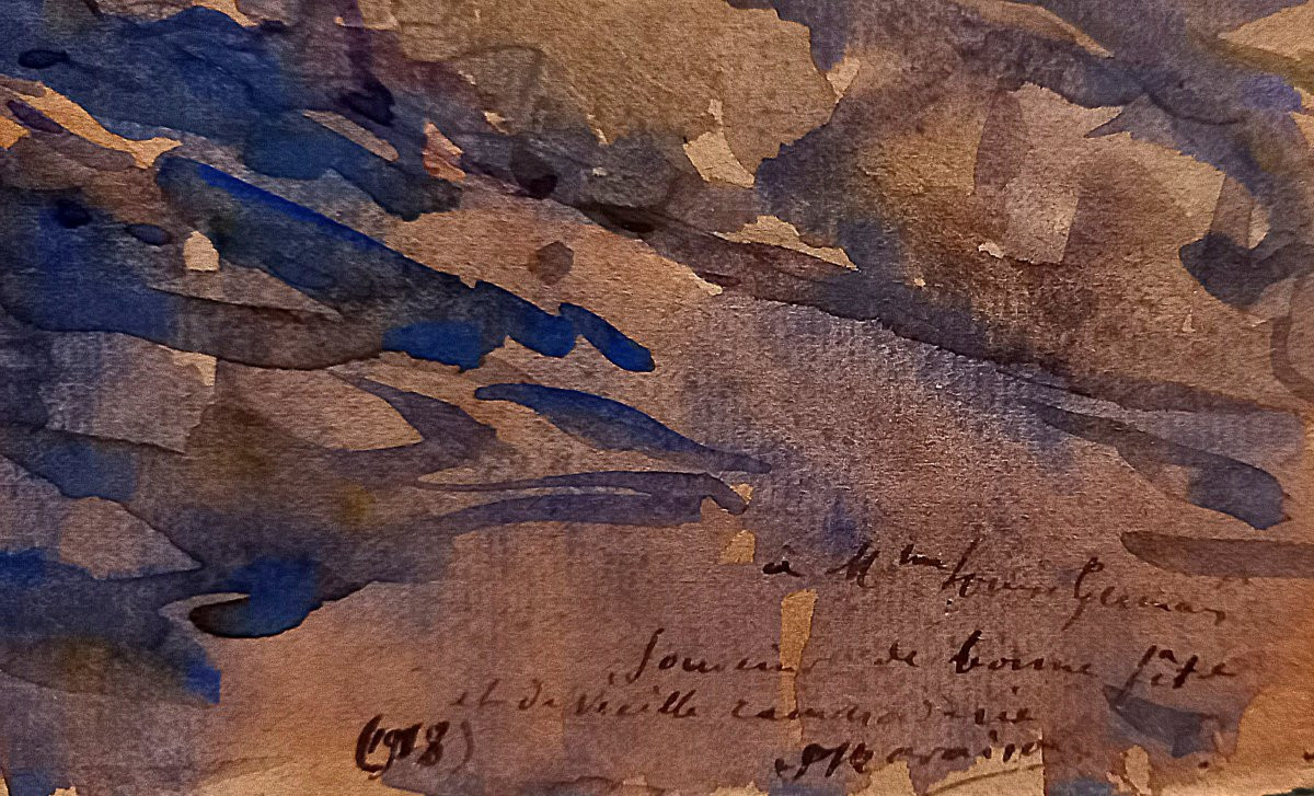 Louise Germain peignant.  Joseph Ravaisou.  1908-photo-3