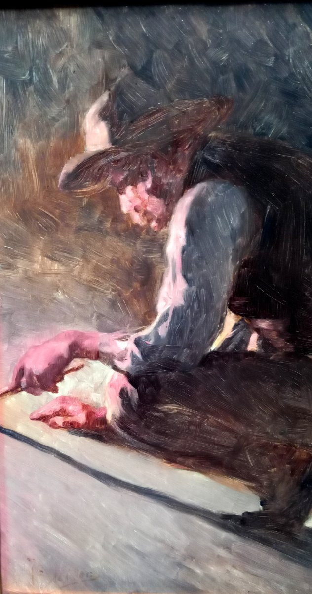 Joseph Milon. By The Fireside. 1908. Aix-en-provence. -photo-2