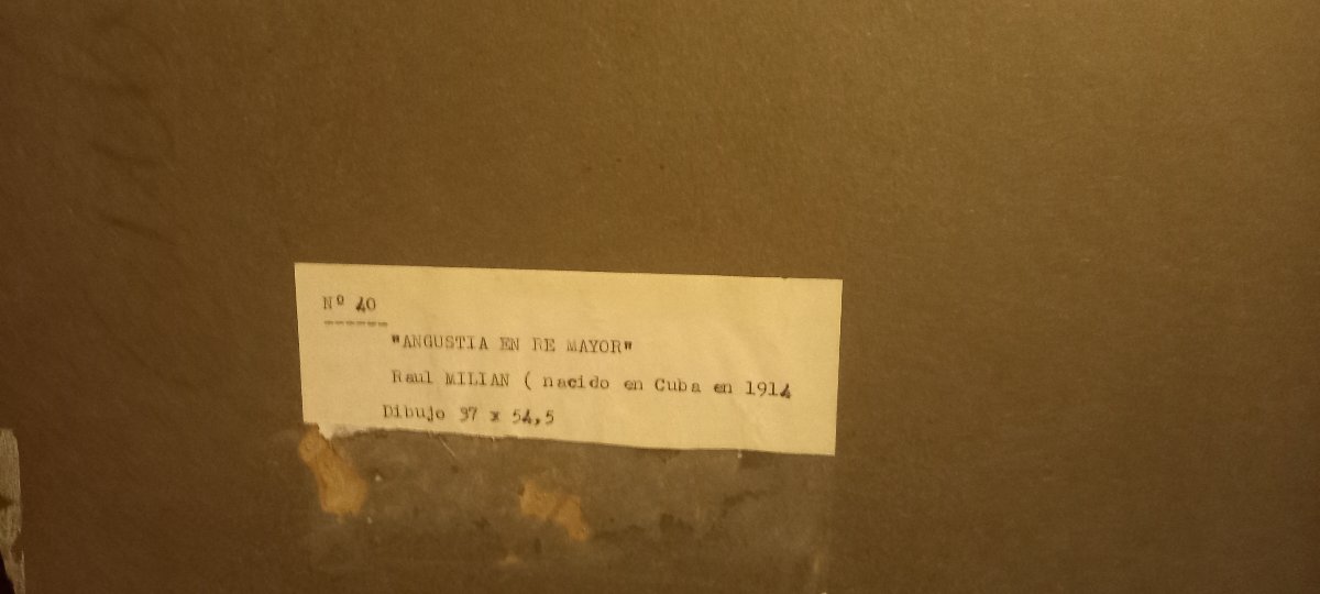 Raul Miliam. Angustia En Ré Mayor, 1952. Ink. Habana, Cuba.-photo-4