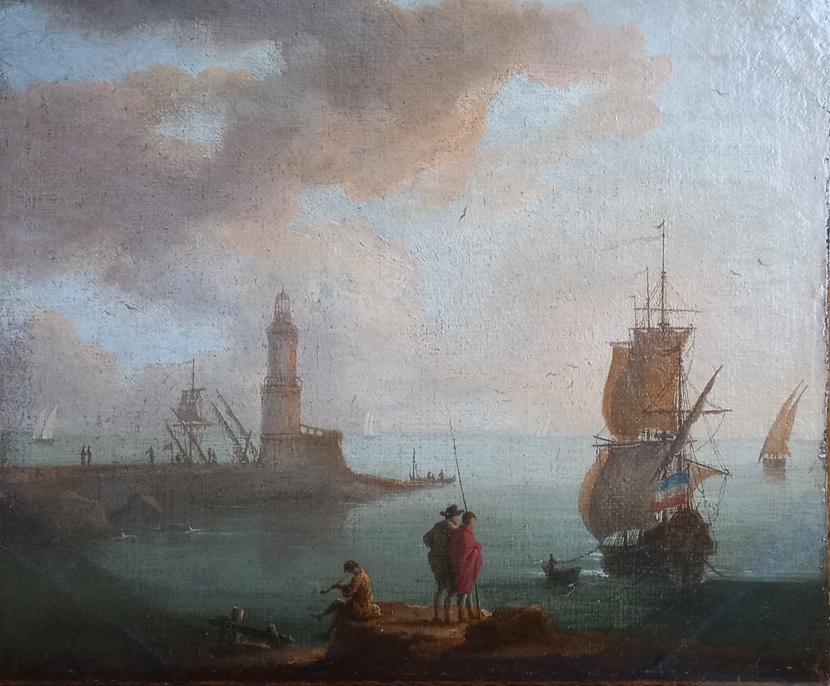 Joseph Vernet (circle), 18th-century French School. Harbor View.