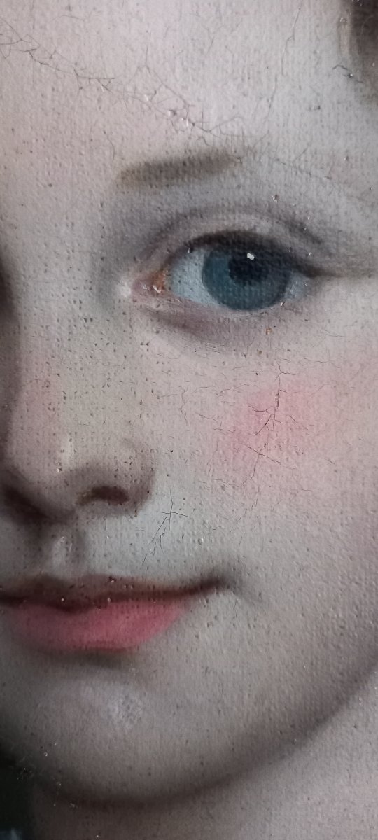 Jules Dufour, 1860. Garçon à collerette et costume bleu. -photo-5