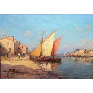 Port Of Martigues. Vincent Manago (1880-1936).
