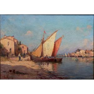 Port de Martigues. Vincent Manago (1880 1936 )..