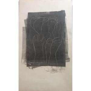 Deux femmes. Dvije zene. Art Brut. 1966.
