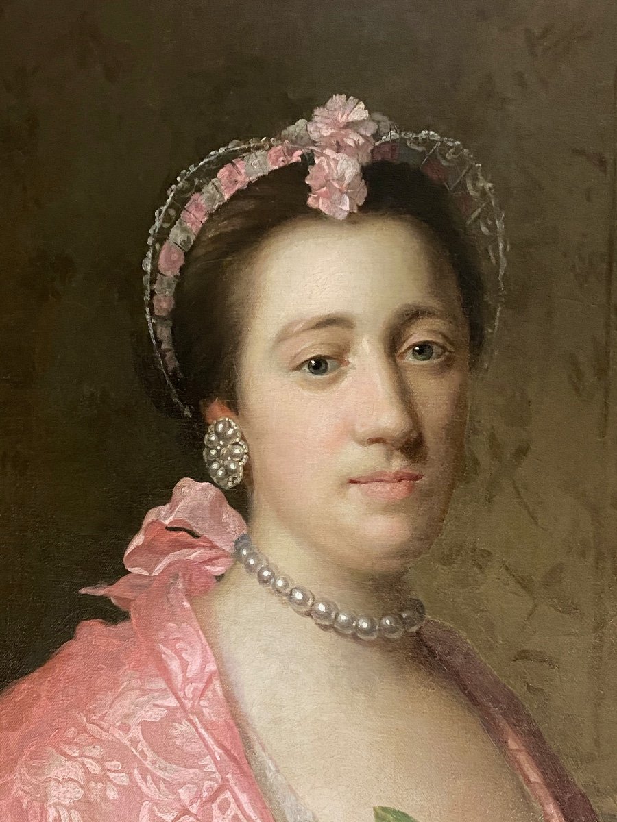 Portrait Of A Lady And Her Child Circa 1760 - British School - Studio Of Sir Allan Ramsay-photo-4