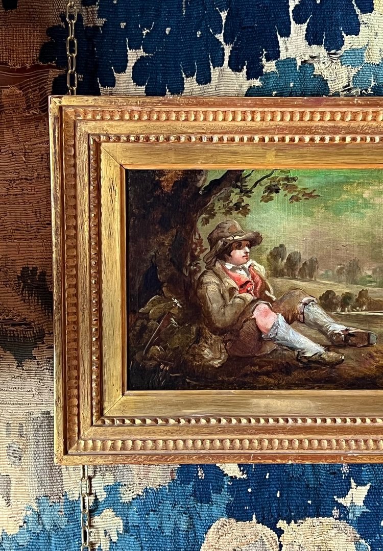 Un Garçon Anglais Du XVIIIe Siècle Dans Un Paysage - Attribuè  à George Morland (1763-1804)-photo-2