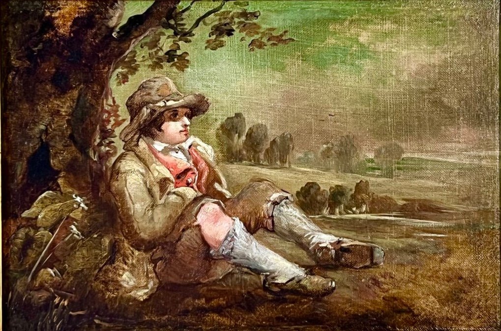 Un Garçon Anglais Du XVIIIe Siècle Dans Un Paysage - Attribuè  à George Morland (1763-1804)-photo-3