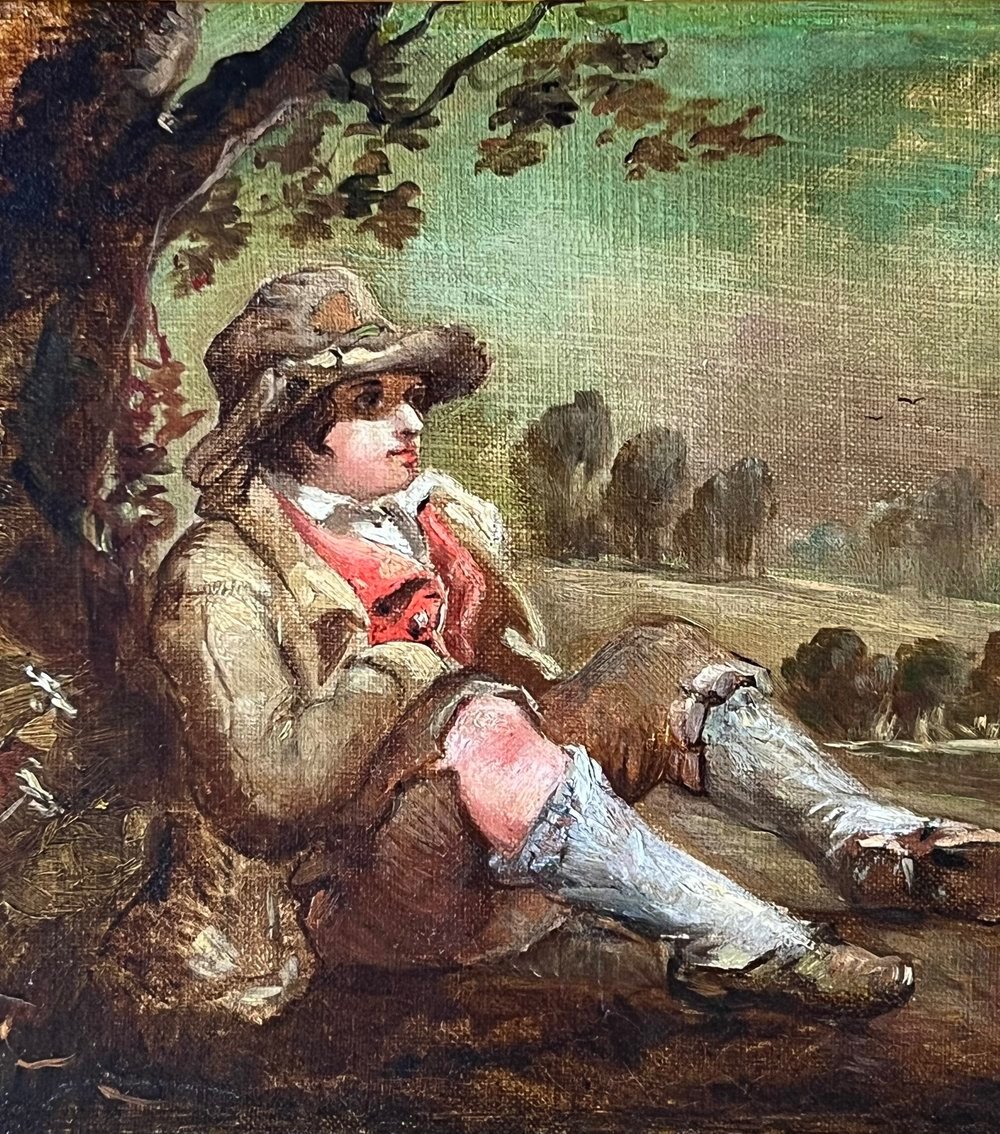 Un Garçon Anglais Du XVIIIe Siècle Dans Un Paysage - Attribuè  à George Morland (1763-1804)-photo-4