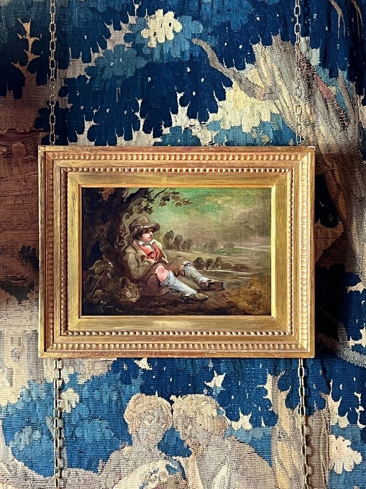 Un Garçon Anglais Du XVIIIe Siècle Dans Un Paysage - Attribuè  à George Morland (1763-1804)