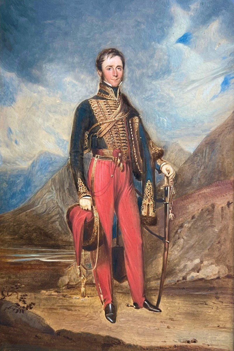 Early 19th Century Portrait Of John Michael Henry Fock 3rd Baron De Robeck (1790-1856)-photo-2