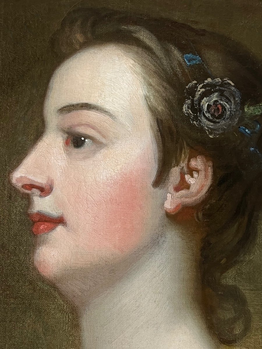 18th Century British Portrait Of An Elegant Lady-photo-3