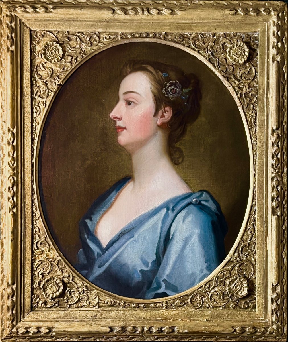 18th Century British Portrait Of An Elegant Lady-photo-4