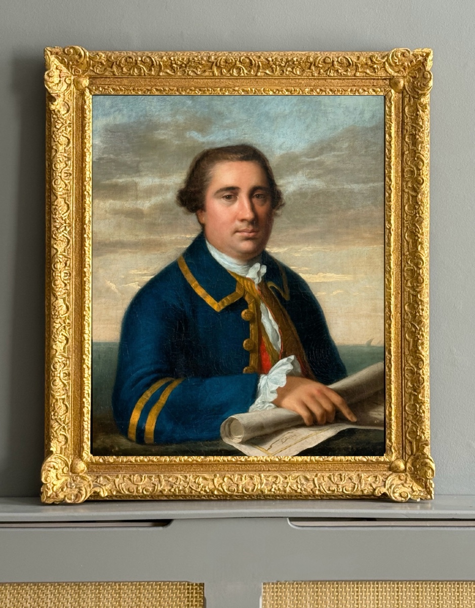Portrait d'Un Capitaine De Marine Marchande V.1775 - Attribué à Lemuel Francis Abbott 1760-1803-photo-4