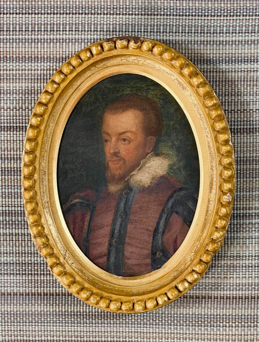 Portrait Miniature De Philippe II d'Espagne Début XVIIe Siècle - école Européenne Vers 1600.-photo-3