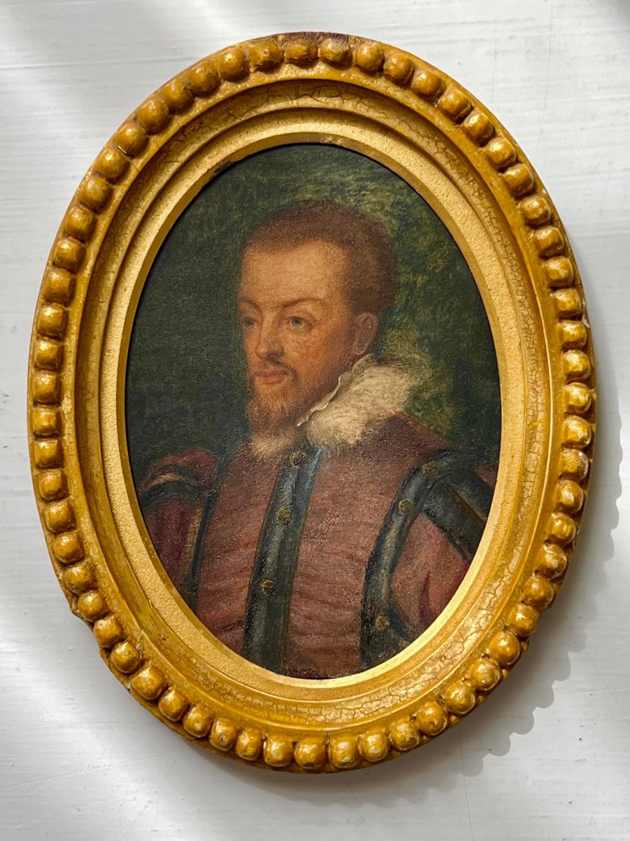 Portrait Miniature De Philippe II d'Espagne Début XVIIe Siècle - école Européenne Vers 1600.-photo-1