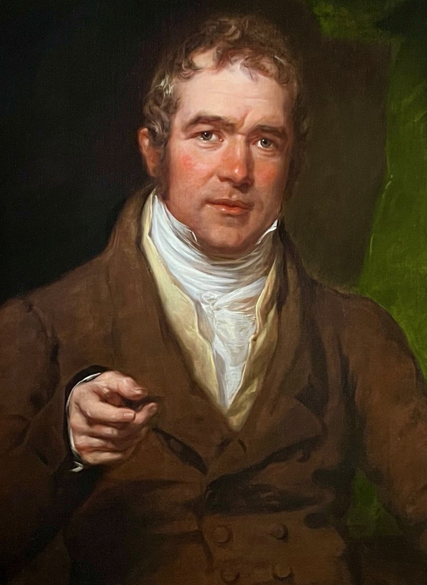 Oil On Canvas Portrait Of Joseph Chesborough Dyer By Joseph Allen (1769 - 1839)-photo-2