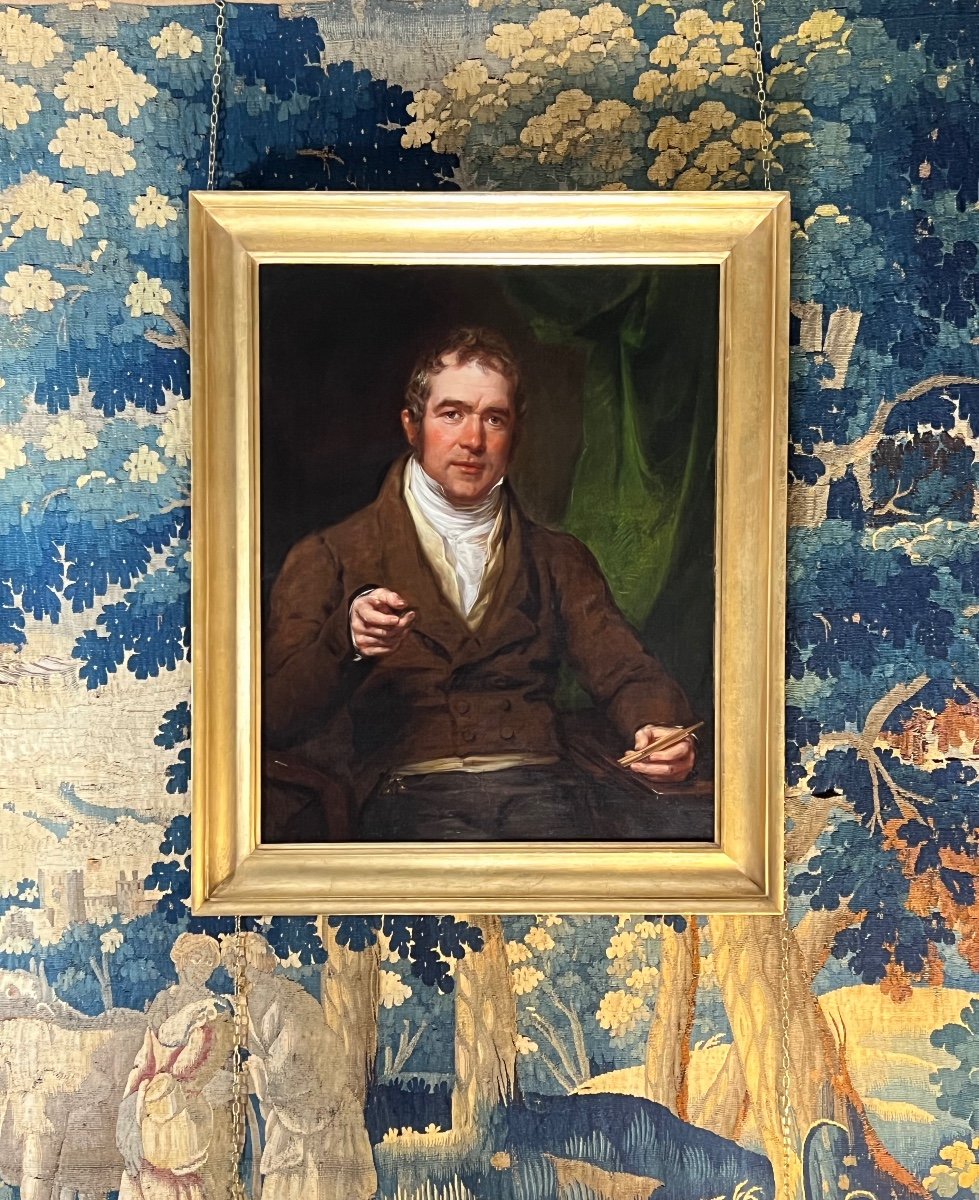 Oil On Canvas Portrait Of Joseph Chesborough Dyer By Joseph Allen (1769 - 1839)-photo-1