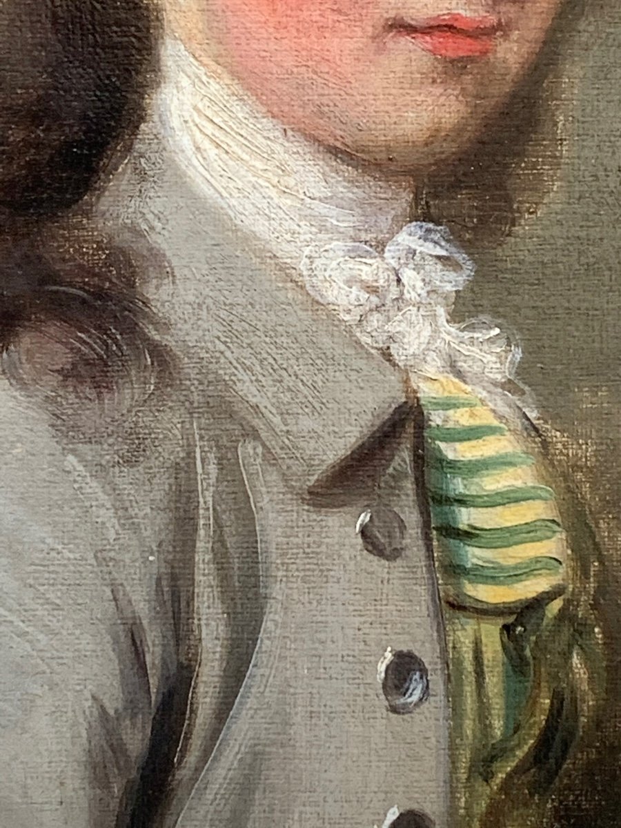 Portrait à l'Huile Du XVIIIe Siècle d'Un Jeune Homme Attribué à Thomas Hickey-photo-4