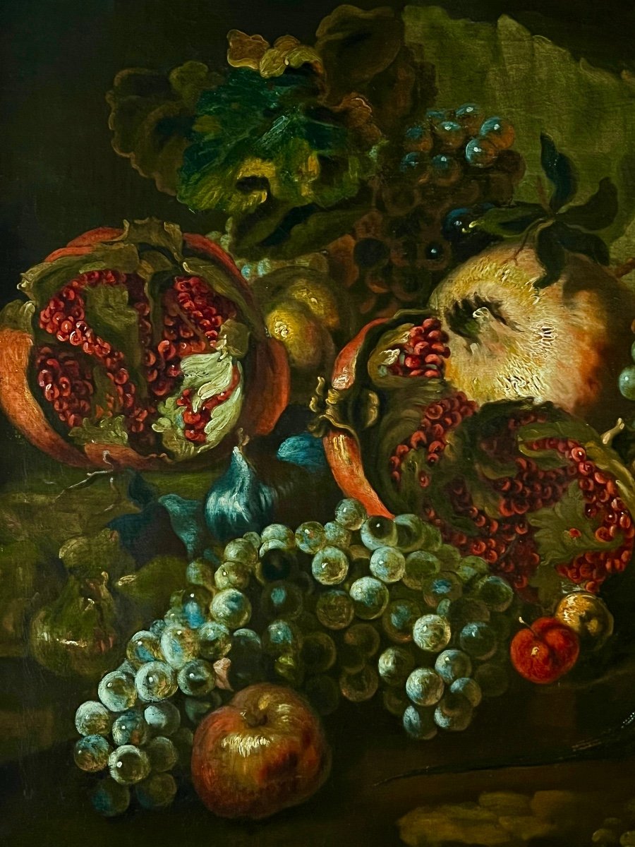 Oil Painting From The Early 18th Century Roman Still Life-photo-2