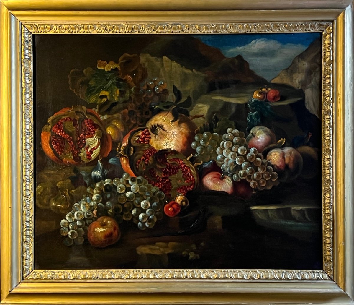 Oil Painting From The Early 18th Century Roman Still Life