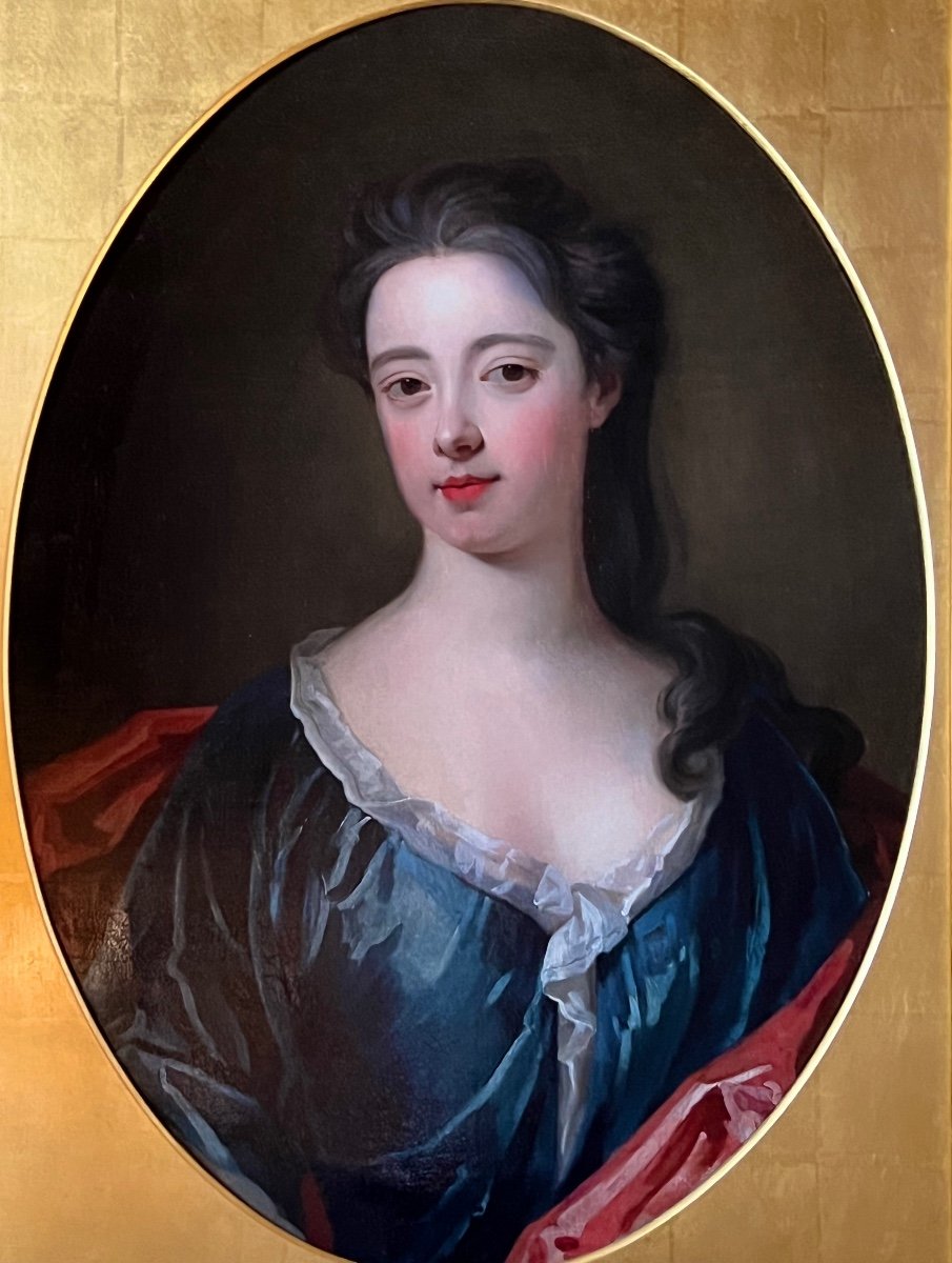 Portrait Of Lady Anne Spencer Countess Of Sunderland - By Sir Godfrey Kneller.-photo-4