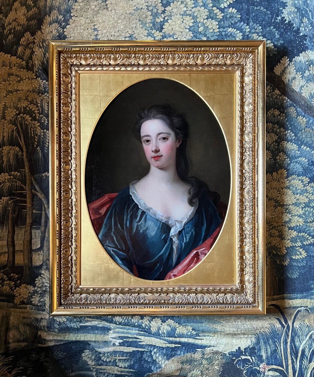 Portrait Of Lady Anne Spencer Countess Of Sunderland - By Sir Godfrey Kneller.-photo-4