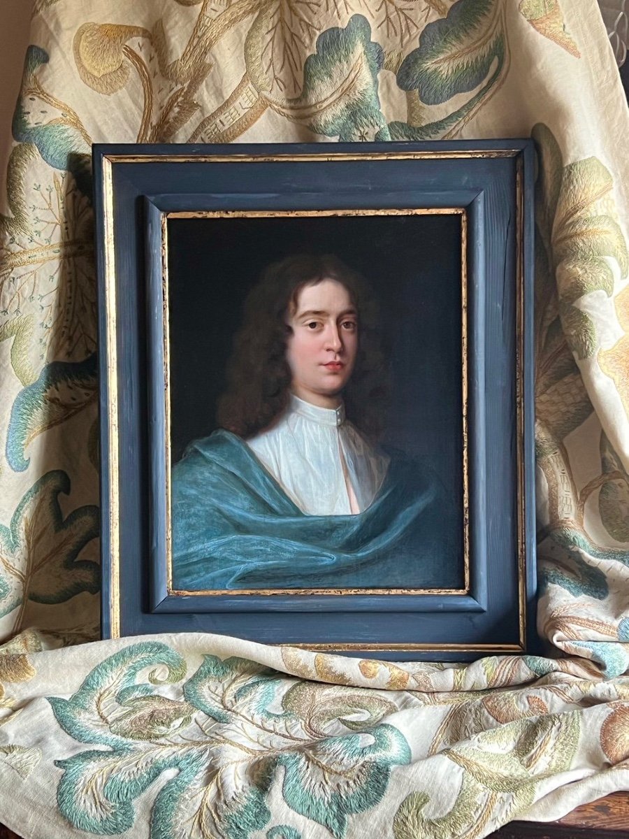 Oil On Panel From The 17th Century Portrait Of A Young Man C.1670-photo-2