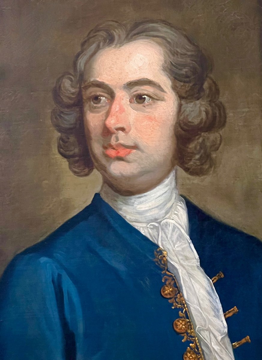 Portrait Of John Neale Of Allesley Park Circa 1730 - Circle Of William Hogarth-photo-2