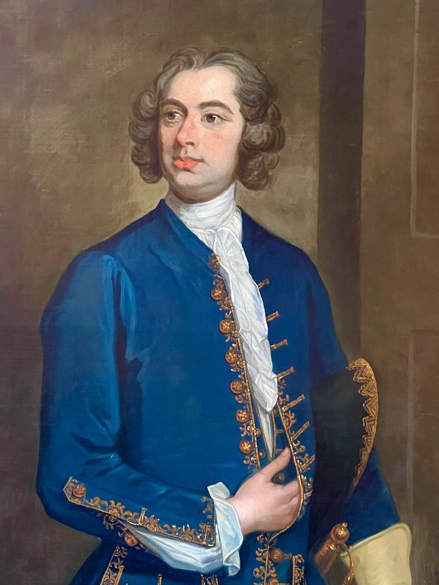 Portrait Of John Neale Of Allesley Park Circa 1730 - Circle Of William Hogarth-photo-5