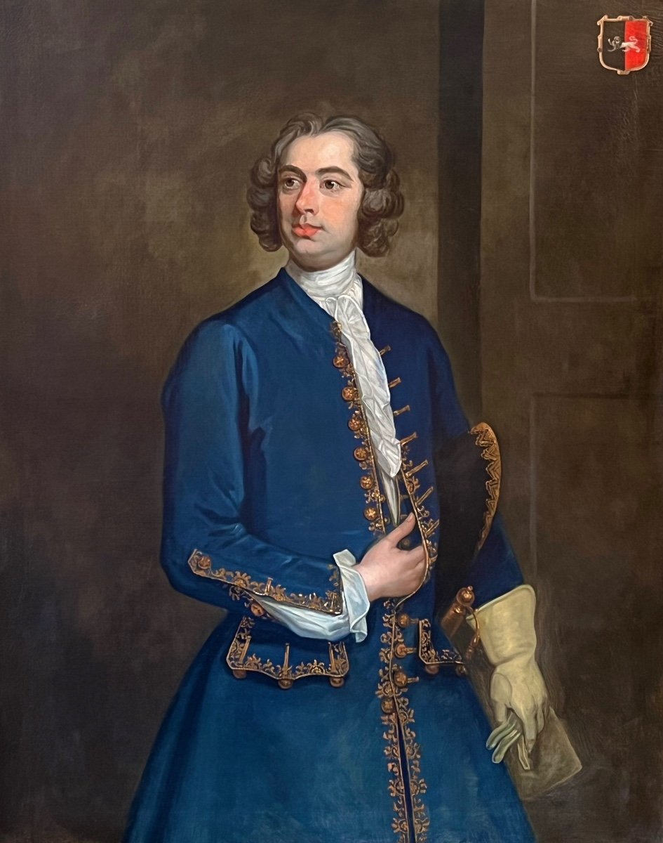 Portrait Of John Neale Of Allesley Park Circa 1730 - Circle Of William Hogarth